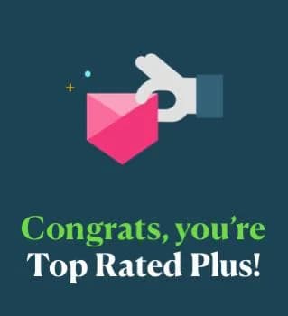 ✅ Upwork Top Rated Plus Freelancer (top 3%)